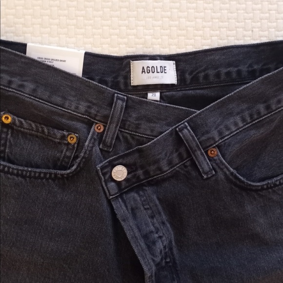 AGOLDE | Criss Cross Upsized Organic Cotton Denim Shorts - Picture 8 of 11